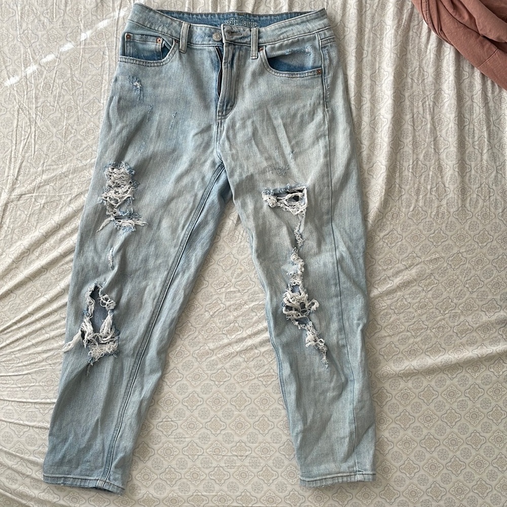 Wild Fable ripped high rise mom jeans, size 2